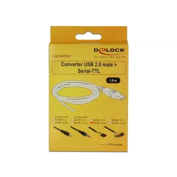 Cable USB DeLOCK 1,8 m USB2.0-A/TTL 6 pines negro