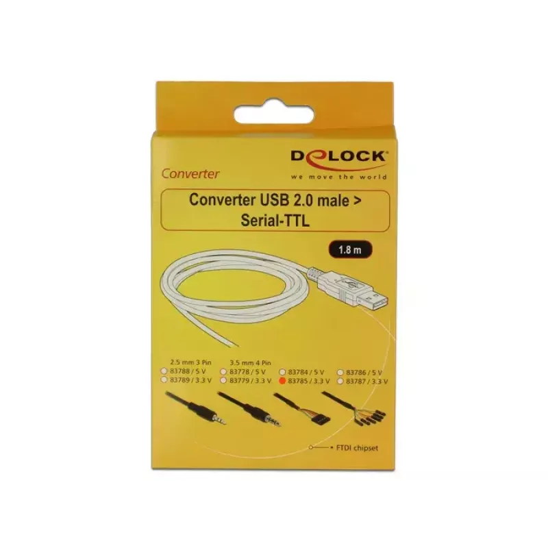 Cable USB DeLOCK 1,8 m USB2.0-A/TTL 6 pines negro