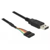 Cable USB DeLOCK 1,8 m USB2.0-A/TTL 6 pines negro