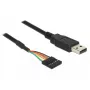 Cable USB DeLOCK 1,8 m USB2.0-A/TTL 6 pines negro