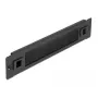 Panel de cepillos DELOCK 10 pulgadas pasacables regleta de cepillos sin herramientas 1U negro