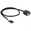 Cable USB DeLOCK 83825 USB 2.0 0,4 m negro
