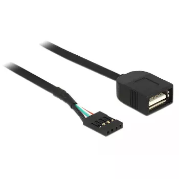 Cable USB DeLOCK 83825 USB 2.0 0,4 m negro