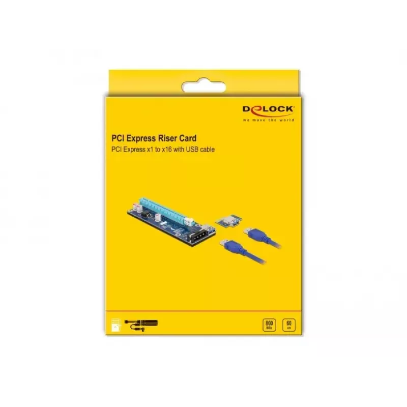 Tarjeta riser PCI Express x1 a x16 DeLOCK 41430