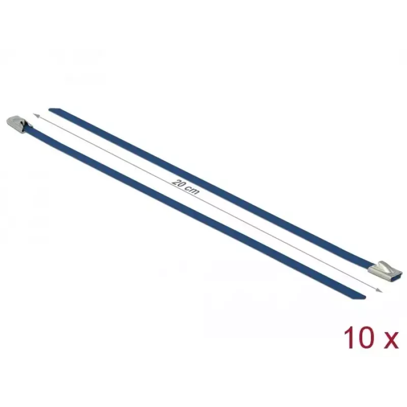 Bridas DeLOCK 18793 acero azul 200 mm 10 uds.