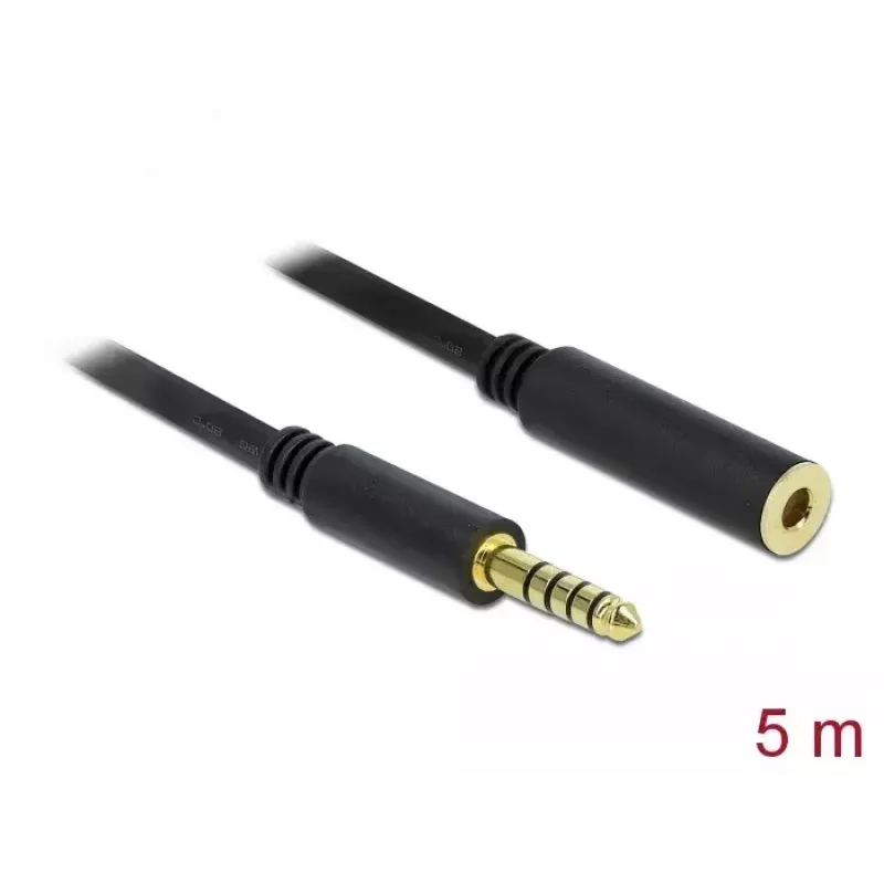 Cable de audio DeLOCK 85799 5 m 4,4 mm negro
