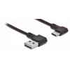 Cable USB conector macho Type-A a conector macho USB Type-C acodado izquierda/derecha 1,5 m DeLOCK 85282