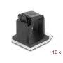 Soporte para cables DeLOCK 60247 autoadhesivo negro 10 uds.