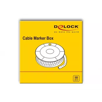 Marcador de cables DeLOCK caja n.º 7 amarillo 500 uds.