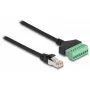 DeLOCK cable RJ45 Cat.6 conector macho a adaptador de regleta de bornes 1 m 2 piezas