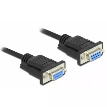 Cable serie DeLOCK RS-232 D-Sub 9 conector hembra a conector hembra null modem 87278