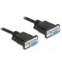 Cable serie DeLOCK RS-232 D-Sub 9 conector hembra a conector hembra null modem 87278