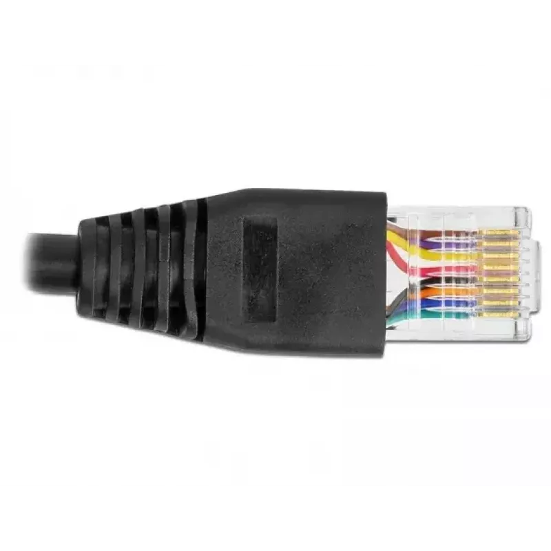 Cable de conexión serie DeLOCK 64158 USB 2.0 Type-A a RS-232 RJ45 25 cm negro