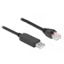 Cable de conexión serie DeLOCK 64158 USB 2.0 Type-A a RS-232 RJ45 25 cm negro