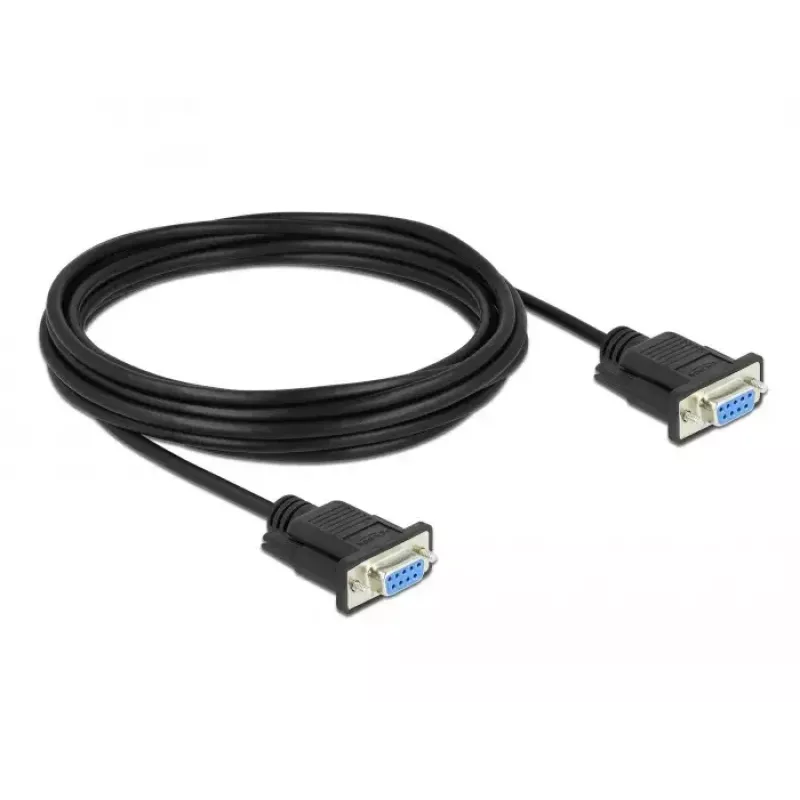Cable serie RS-232 D-Sub 9 conector hembra a conector hembra null modem DeLOCK 87516