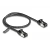 Cable de red DeLOCK RJ45 conector macho a conector macho Cat.8.1 flexible 0,5 m negro