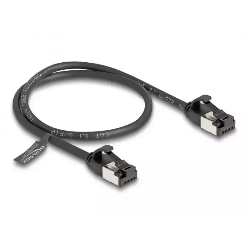 Cable de red DeLOCK RJ45 conector macho a conector macho Cat.8.1 flexible 0,5 m negro