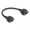 Cable de extensión DeLOCK RJ50 conector hembra a conector hembra S/FTP 0,25 m negro