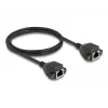 Cable de extensión DeLOCK RJ50 conector hembra a conector hembra S/FTP 1 m negro