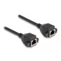 Cable de extensión DeLOCK RJ50 conector hembra a conector hembra S/FTP 1 m negro