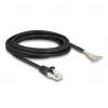 Cable DeLOCK RJ50 conector macho a extremos de cable abiertos S/FTP 3 m negro