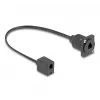 Cable DeLOCK D-Type RJ10 conector hembra a conector hembra negro 30 cm