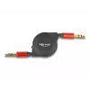 Cable de audio DeLOCK 85369 0,9 m 3,5 mm conector macho a conector macho negro rojo dorado