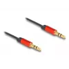 Cable de audio DeLOCK 85369 0,9 m 3,5 mm conector macho a conector macho negro rojo dorado