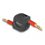 Cable de audio DeLOCK 85369 0,9 m 3,5 mm conector macho a conector macho negro rojo dorado