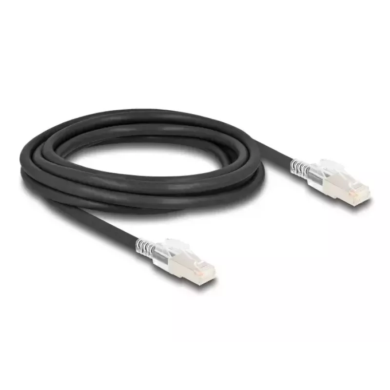 Cable de red DELOCK 80257 — Cat6a S/FTP (S-STP), RJ-45 a RJ-45, 3 m, negro