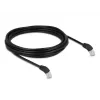 Cable de red DeLOCK RJ45 Cat.6A S/FTP en ángulo de 45° hacia abajo 5 m negro