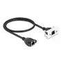 Cable de extensión de red DeLOCK Cat.6A 50 cm S/FTP RJ45 negro