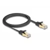 Cable de red DeLOCK RJ45 plano 1 m Cat6A negro