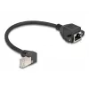 Cable alargador de red DeLOCK S/FTP RJ45 acodado 90° a RJ45 Cat.6A 0,25 m negro