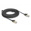 Cable de red DeLOCK RJ45 plano 7,5 m Cat6A U/FTP negro