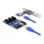 Tarjeta riser DeLOCK PCI Express x1 a 3 x PCIe x1 50 cm cable USB