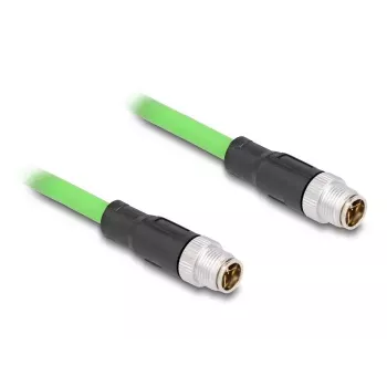 Cable de red DeLOCK M12 X-codificado 8 pines macho a macho PUR (TPU) 2 m