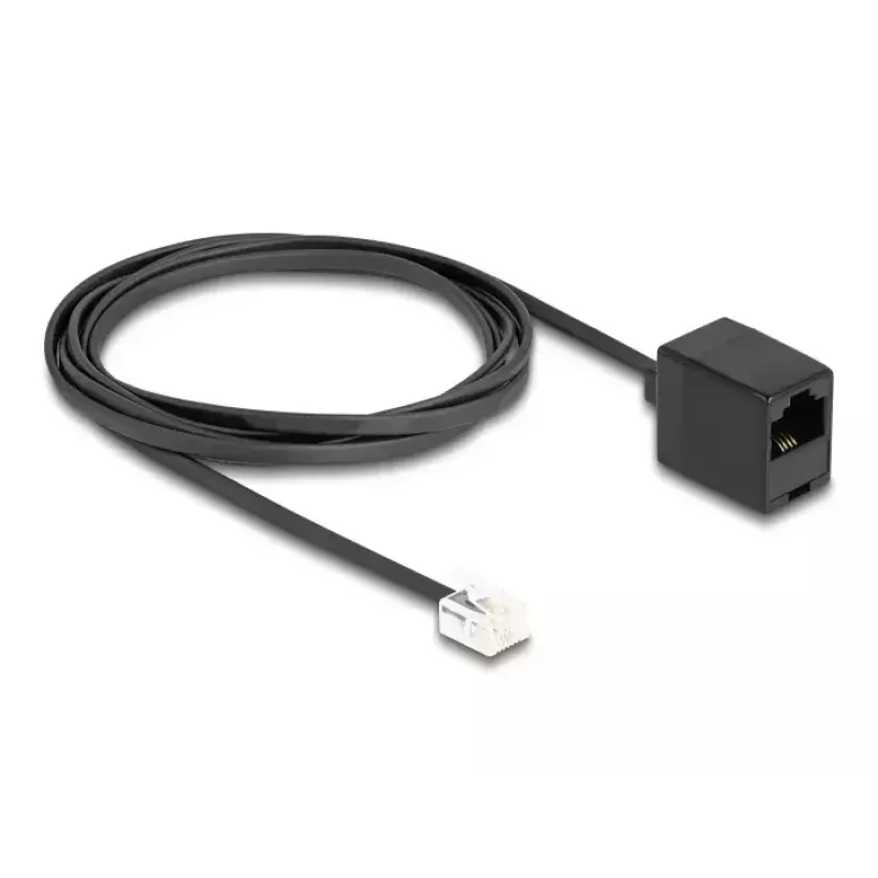 Cable de teléfono DeLOCK RJ11 macho a RJ45 hembra negro 2 m