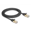 Cable de red DeLOCK RJ45 plano Cat.6A 2 m negro