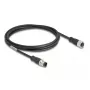 Cable de red DeLOCK M12 D-codificado 4 pines macho a hembra Cat5e 2 m negro