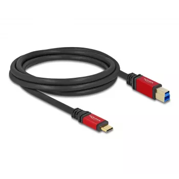 Cable DeLOCK USB Type-C a USB Type-B 2 m 5Gbps rojo metal
