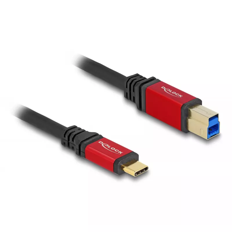 Cable DeLOCK USB Type-C a USB Type-B 2 m 5Gbps rojo metal