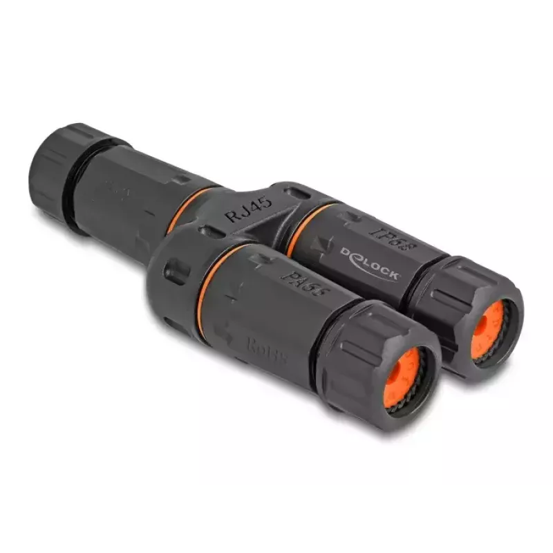 Cable de red DeLOCK 88143 adaptador en Y RJ45 a 2 x RJ45 Cat.6 negro