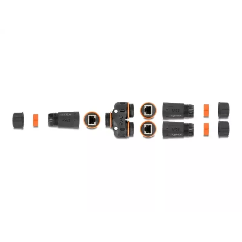 Cable de red DeLOCK 88143 adaptador en Y RJ45 a 2 x RJ45 Cat.6 negro
