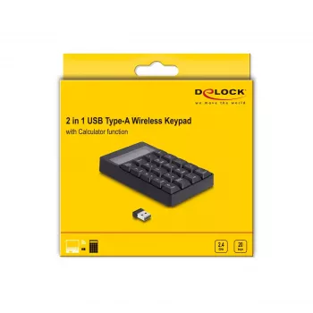 Teclado numérico DeLOCK 12113 USB negro 20 teclas universal