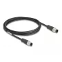 Cable de red DeLOCK M12 A-codificado 8 pines macho a macho Cat5e 2 m negro