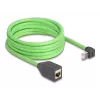 Cable de red DeLOCK RJ45 Cat.6A conector macho acodado hacia arriba a conector hembra 5 m verde