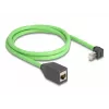 Cable de red DeLOCK RJ45 Cat.6A conector macho acodado hacia arriba a conector hembra 1 m verde