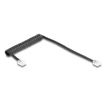 Cable telefónico DeLOCK 90201 1 m negro RJ-11