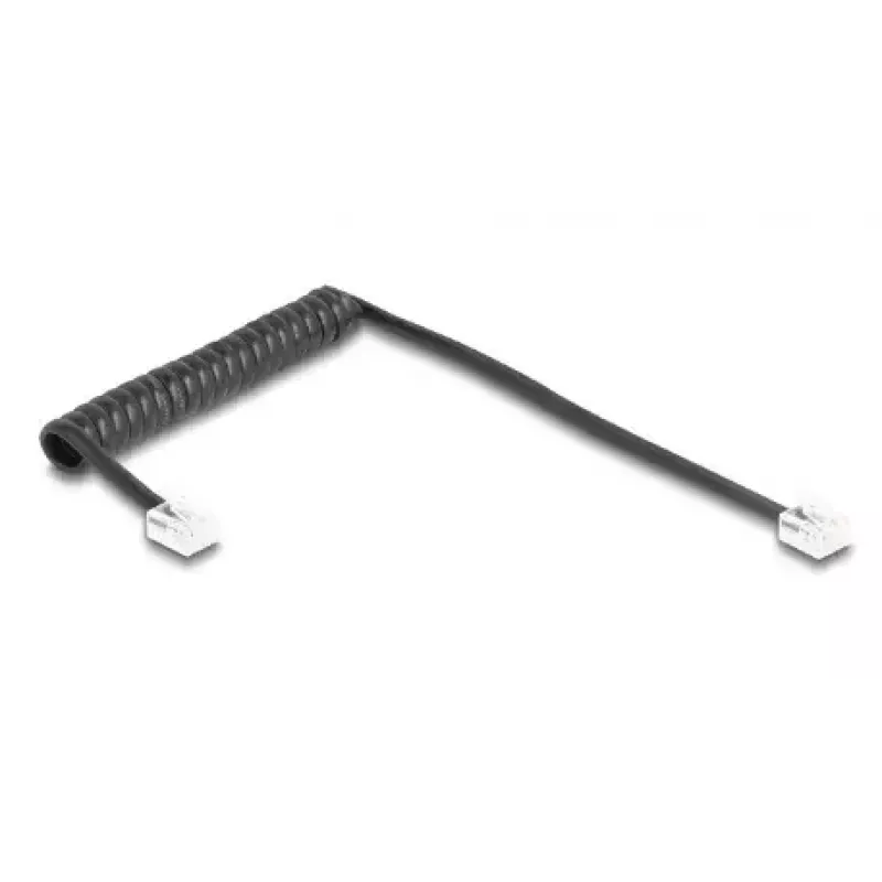 Cable telefónico DeLOCK 90201 1 m negro RJ-11